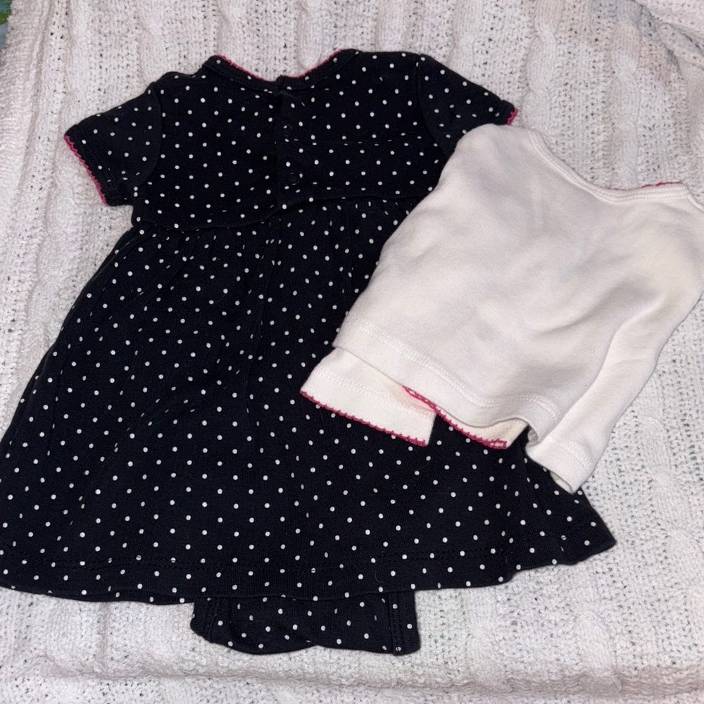 Carter's Baby 2-Piece Polkadot Bodysuit Dress & Cardigan - Picture 7 of 7